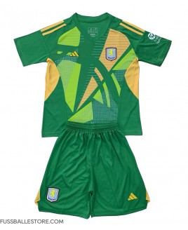 Günstige Aston Villa Torwart Heimtrikotsatz Kinder 2024-25 Kurzarm (+ Kurze Hosen)